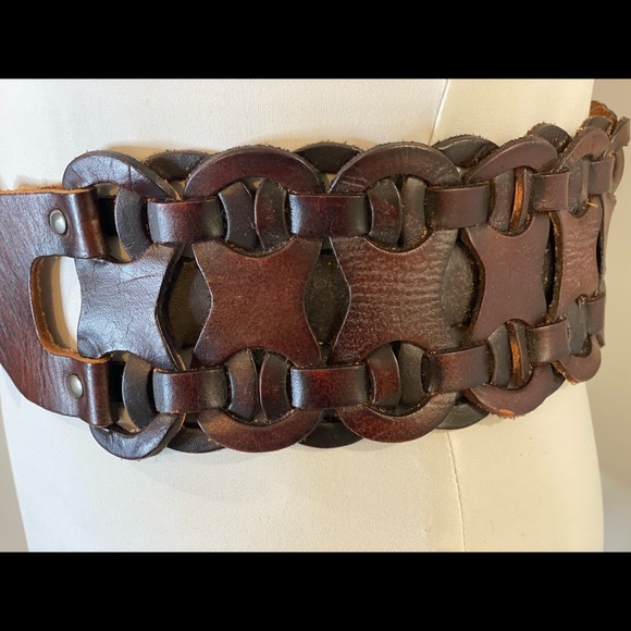 Weaved Genuine Leather Waist Belt - Picture 5 of 9